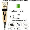 Aparador de Pelos Profissional sem Fio para Pet's Life Store