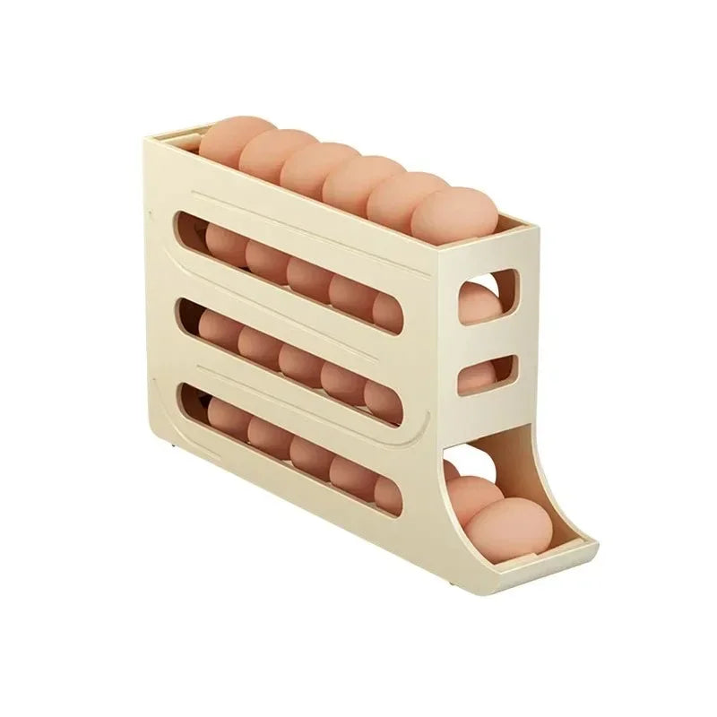 Dispensador de Ovos para Geladeira, com rolamento automático para 30 Ovos Life Store Amarelo