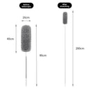 Espanador de Pó Telescópico de Microfibra – Extensível Até 2,80m, Lavável e Flexível – Ideal para Tetos, Ventiladores, Lustres Life Store 1 peça 280 cm - Cinza