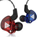 Fone de Ouvido QKZ-AK6 Com Microfone Original Life Store Vermelho e Azul