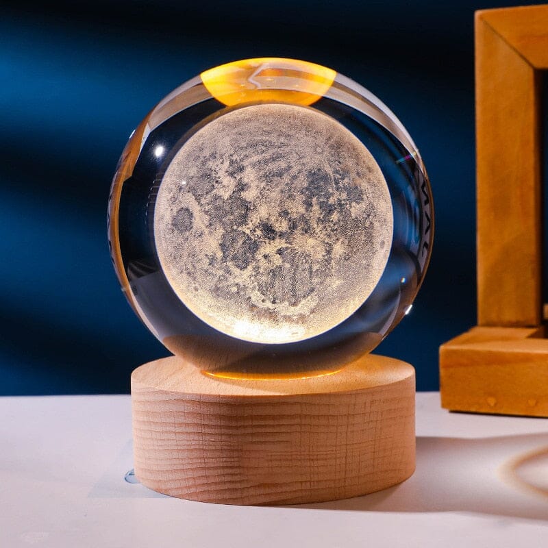 Luminária Decorativa Espacial 3D - Cosmic Glow Luminária Decorativa Espacial 3D - Cosmic Glow Life Store Lua Luz amarela de descanso