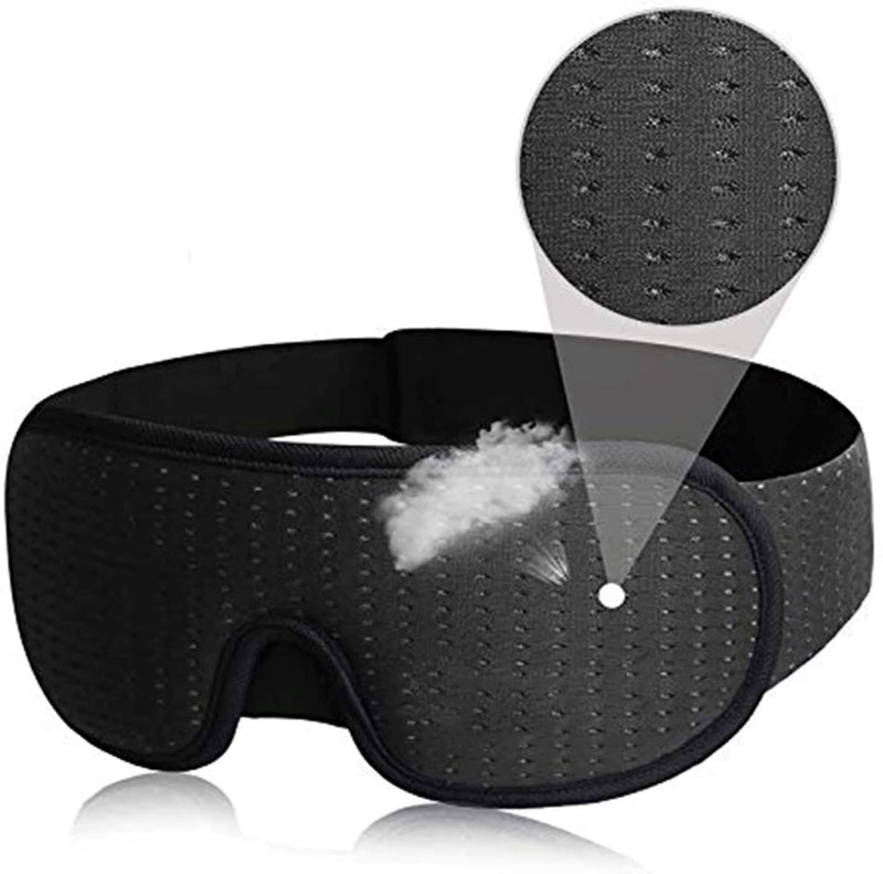 Máscara 3D para dormir confortável com espuma respiravél Life Store Preto