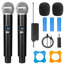 Microfone Dinâmico Duplo UHF Sem Fio, Profissional, Ideal para Festas, Eventos, Karaokê, Palestras e Aulas, Captação de Premium, Alcance Longo Life Store