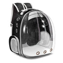 Mochila De Transporte Pets Cachorros E Gatos Com Ventilação Transparente E Visão Panorâmica Bolsa Astronauta Passeio Life Store cinzA 40x16x34cm