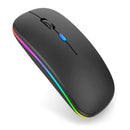 Mouse Sem Fio Recarregavel com LED Luminoso Bluetooth 2.4G / Wi-fi Life Store