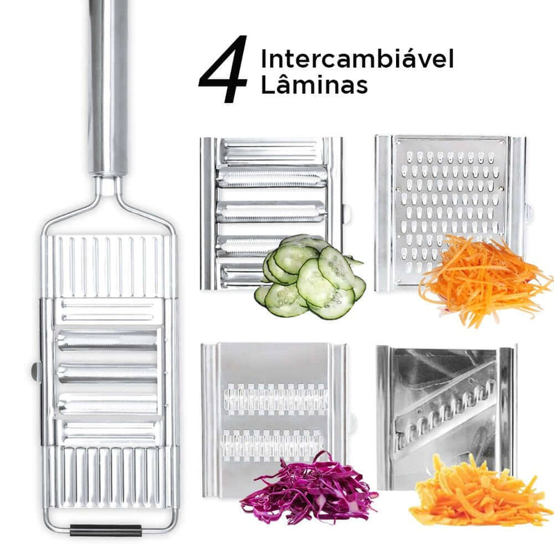 Ralador Profissional de Legumes Multiuso Com 4 Lâminas cc 13 Life Store 4 Lâminas