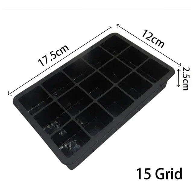 SYMEON Forma de Gelo Silicone Com Tampa Livre de BPA Flexivel 15 Cubos Life Store