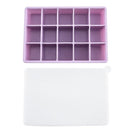 SYMEON Forma de Gelo Silicone Com Tampa Livre de BPA Flexivel 15 Cubos Life Store Tampa roxa 15Grid 1Pcs