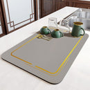 Tapete Escorredor Absorvente Mágico ccj 27 Life Store Cinza/Dourado 30x40cm