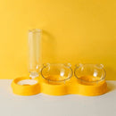 Tigela Ortopédica Anti Vômito para Pets - Bebedouro Automático pets 7 Life Store Amarelo
