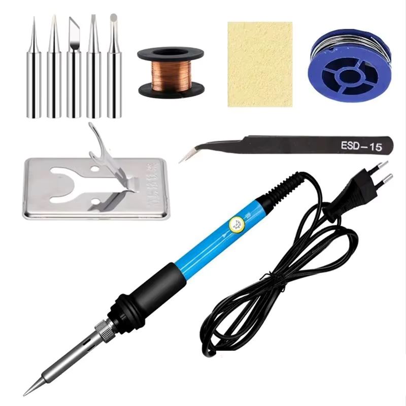 Ferro de solda elétrico de temperatura ajustável 220v/110v 60w Life Store 7 em 1 Blue EU 