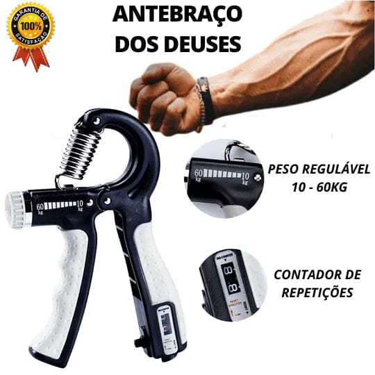 Flexor Force - Antebraços Fortes e Grandes Hand Grip Resistente e Regulável 10 a 60kg Life Store 