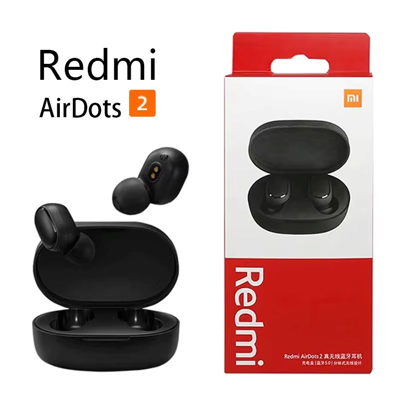 Fone de ouvido AirDots Redmi Xiaomi sem fio TWS 5.0, preto Life Store 