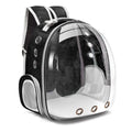 Mochila De Transporte Pets Cachorros E Gatos Com Ventilação Transparente E Visão Panorâmica Bolsa Astronauta Passeio Life Store cinzA 40x16x34cm 
