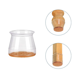 Protetores de Pé de Cadeira de Silicone de com Feltro Antiderrapante, 24 Peças